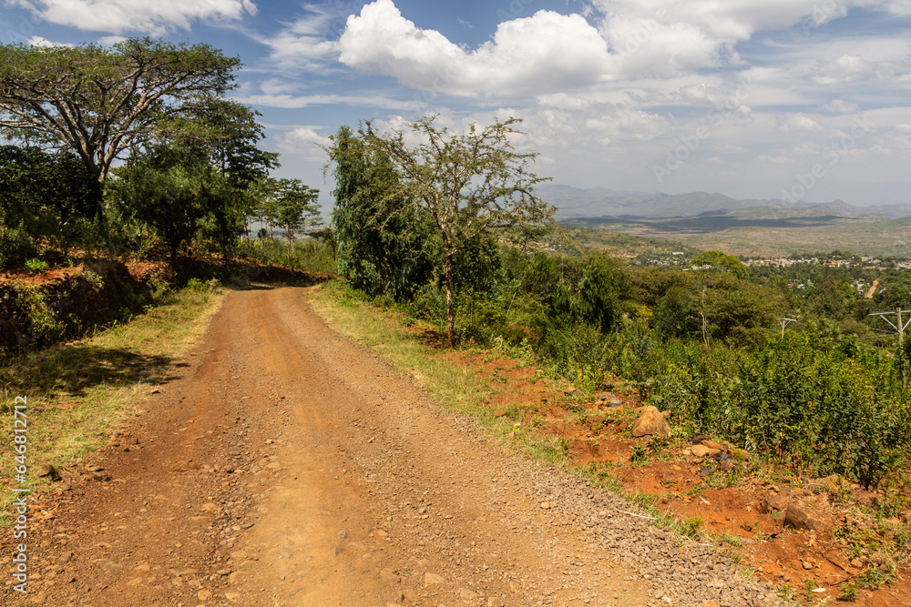 Unpaved road near Konso, Ethiopia