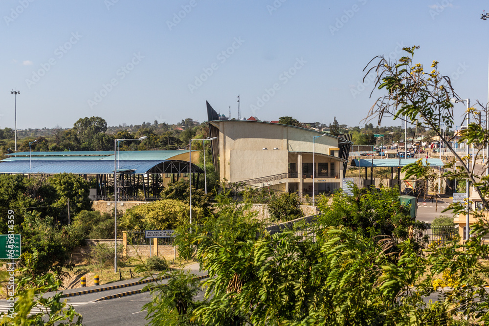View of Ethiopia - Kenya border crossing in Moyale