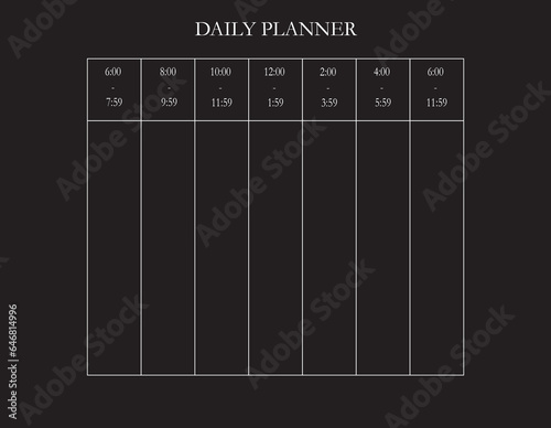 Dark Mode Calendar Planner