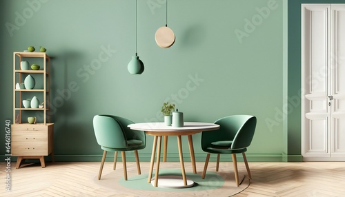 New modern dining room with table