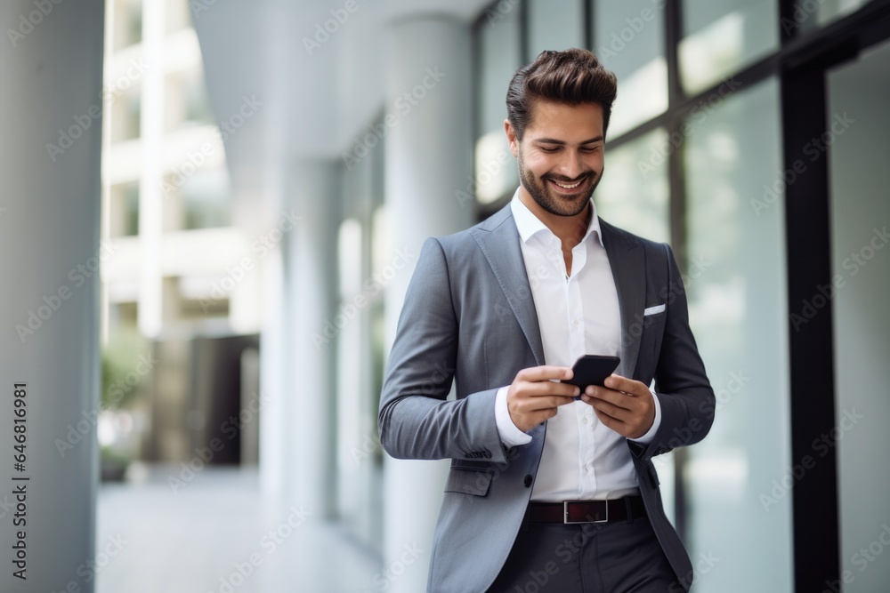 Young urban professional business man using smartphone. Businessman holding mobile smartphone using app texting sms message outdoor. Young urban professional business man using smartphone. Businessman holding mobile smartphone using app texting sms message outdoor.