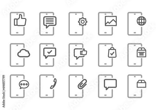 Pictogramme office ecran smartphone reunion travail