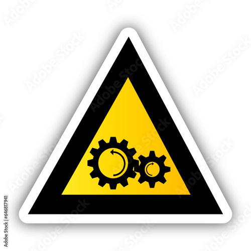 panneau danger engrenage