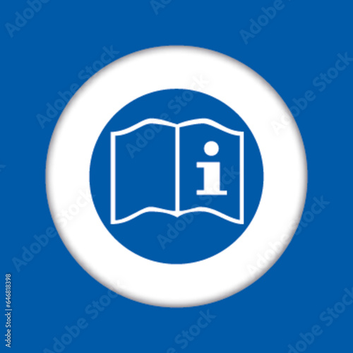 Panneau fond bleu equipement protection travail obligatoire info information centre