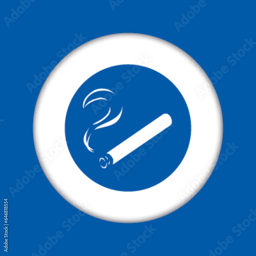 Panneau fond bleu equipement protection travail obligatoire cigarette cendrier fumer fumeur
