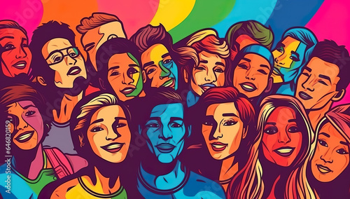 art illustration, pride day and the LGBT community, poster 