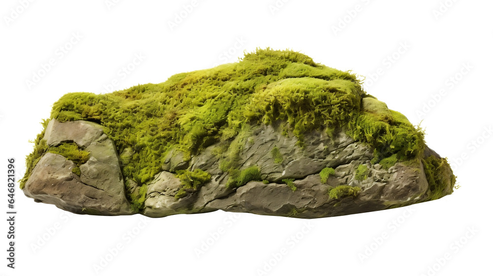 Nature mossy rock. Side view. Isolated on Transparent background.
Nature mossy rock. Side view. Isolated on Transparent background.