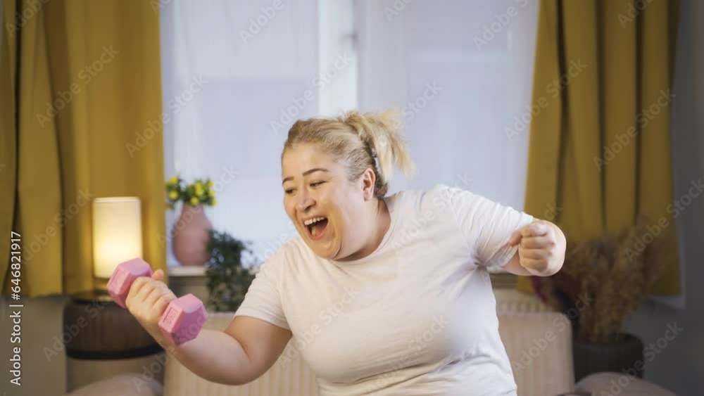 Obesity woman is ambitious and persevering. Obesity woman is ambitious and persevering.