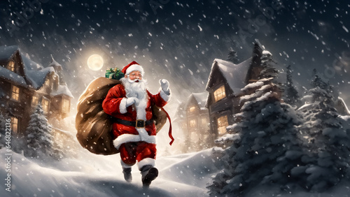 Santa Claus and the delivery of gifts