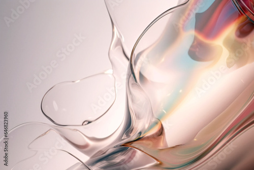 Abstract pastel liquid background. Macro concept. AI Generative