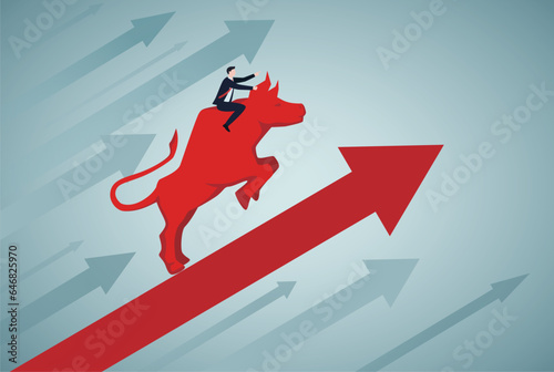 StockMarket, Concept of stock market exchange or financial technology. Bull market.