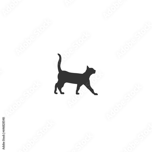 Cat icon flat sign vector