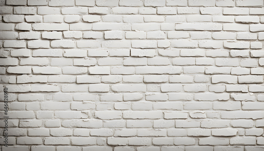 Obraz premium White brick wall texture and background design.