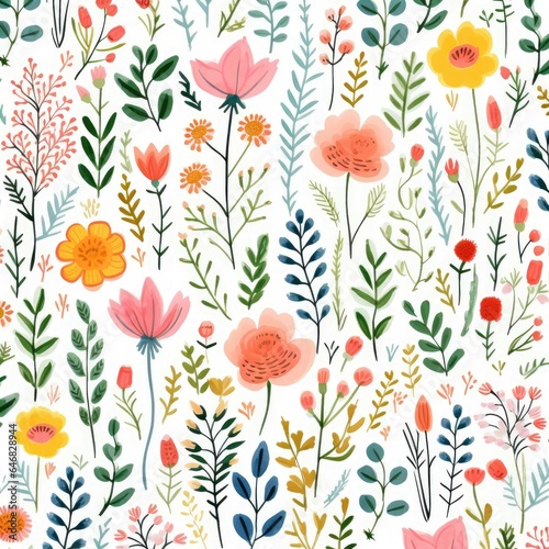 Wallpaper Mural seamless floral pattern Torontodigital.ca