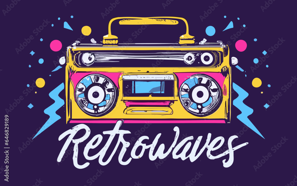Retrowaves Logo Retrostyler Music Logotipo