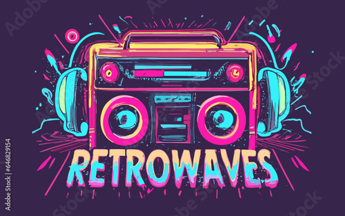 Retrowaves Logo Retrostyler Music Logotipo