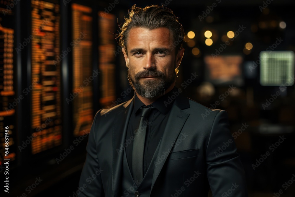 Caucasian Male Financial Advisor Background Handsome Generative AI Caucasian Male Financial Advisor Background Handsome Generative AI
