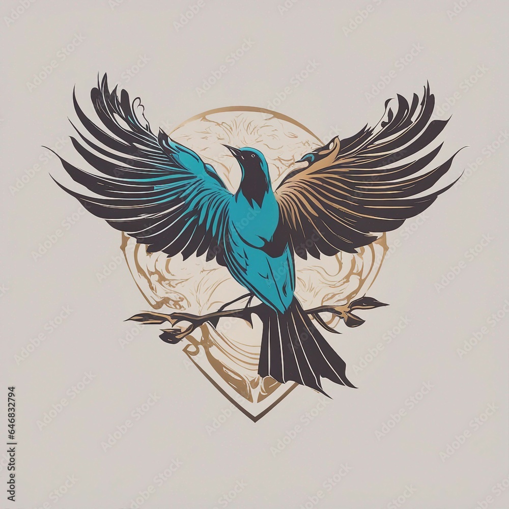 Fototapeta premium illustration of a bird