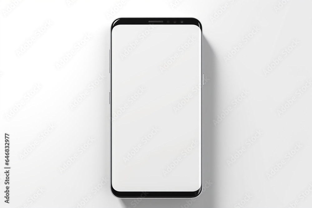 Phone mockup template. Smartphone with blank screen mockup template for product display or advertisement
