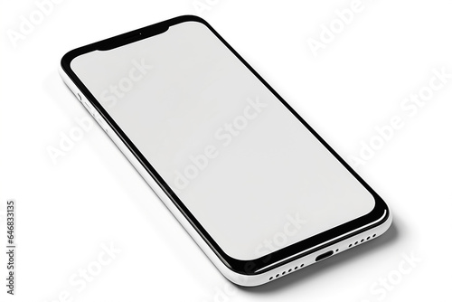Phone mockup template. Smartphone with blank screen mockup template for product display or advertisement