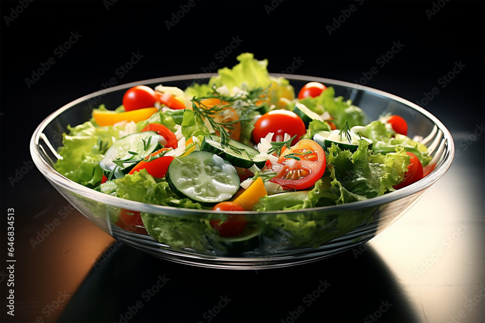 a plate of fresh salad
