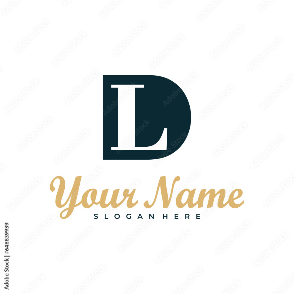 Letter LD logo design vector. Luxury LD logo design template concept