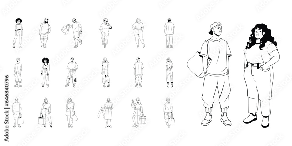 YOUNGS CHARACTERS MOCKUP TSHIRT ISOLATED CARTOON VECTOR YOUNGS CHARACTERS MOCKUP TSHIRT ISOLATED CARTOON VECTOR