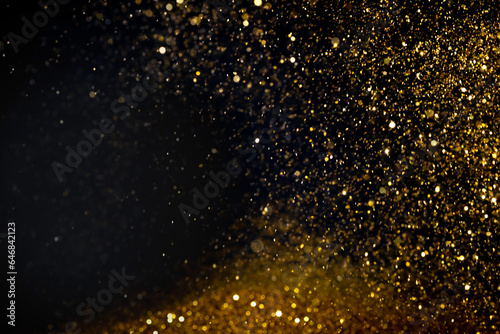 Abstract background Sparkle bokeh Gold Glitter and elegant for Christmas and Happy new year