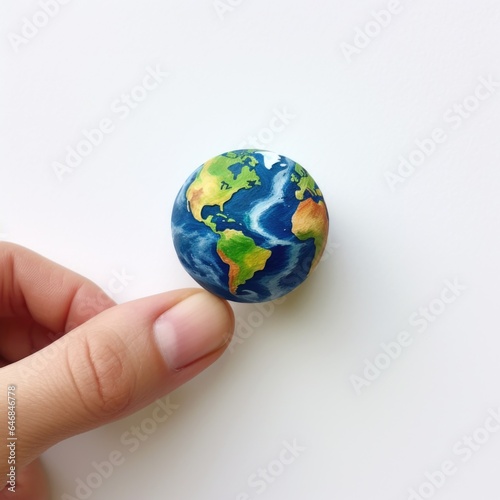 Planet Earth mascot for a company 3D logo. Generative AI