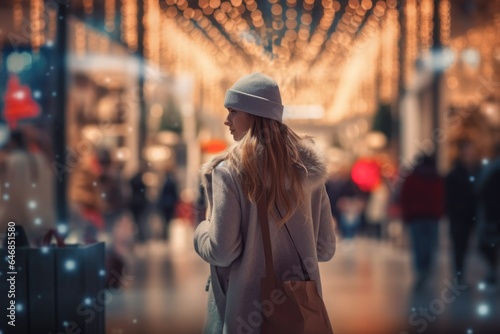 a women enjoy to shopping on Black Friday event 