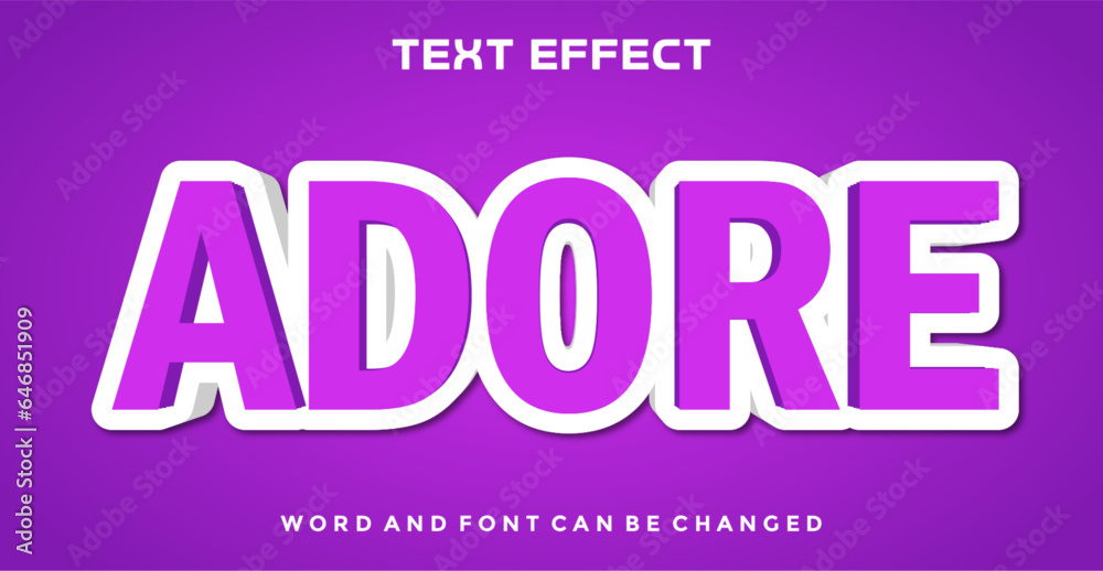 Adore editable Text Effect Adore editable Text Effect