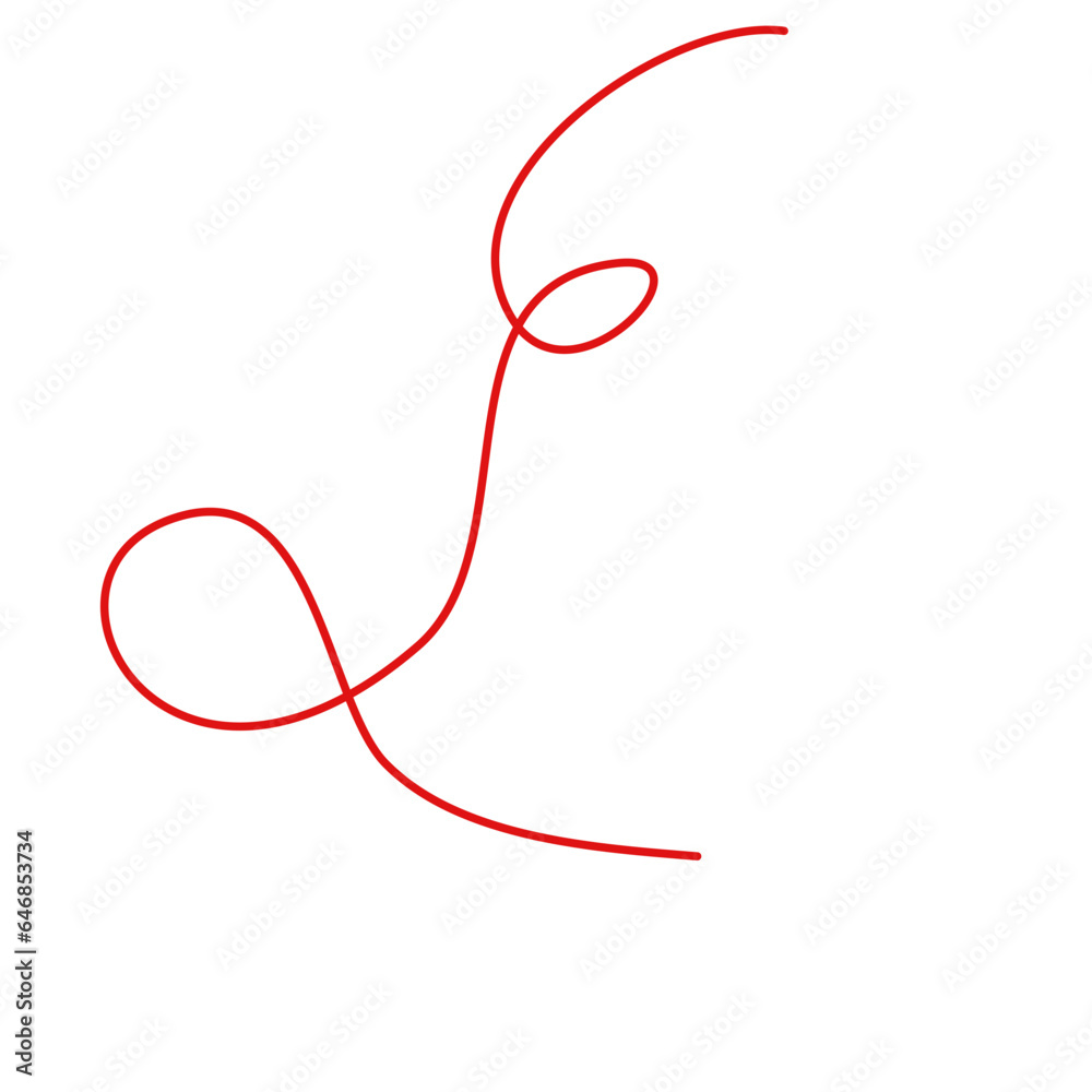 Red Thread Vector Red Thread Vector