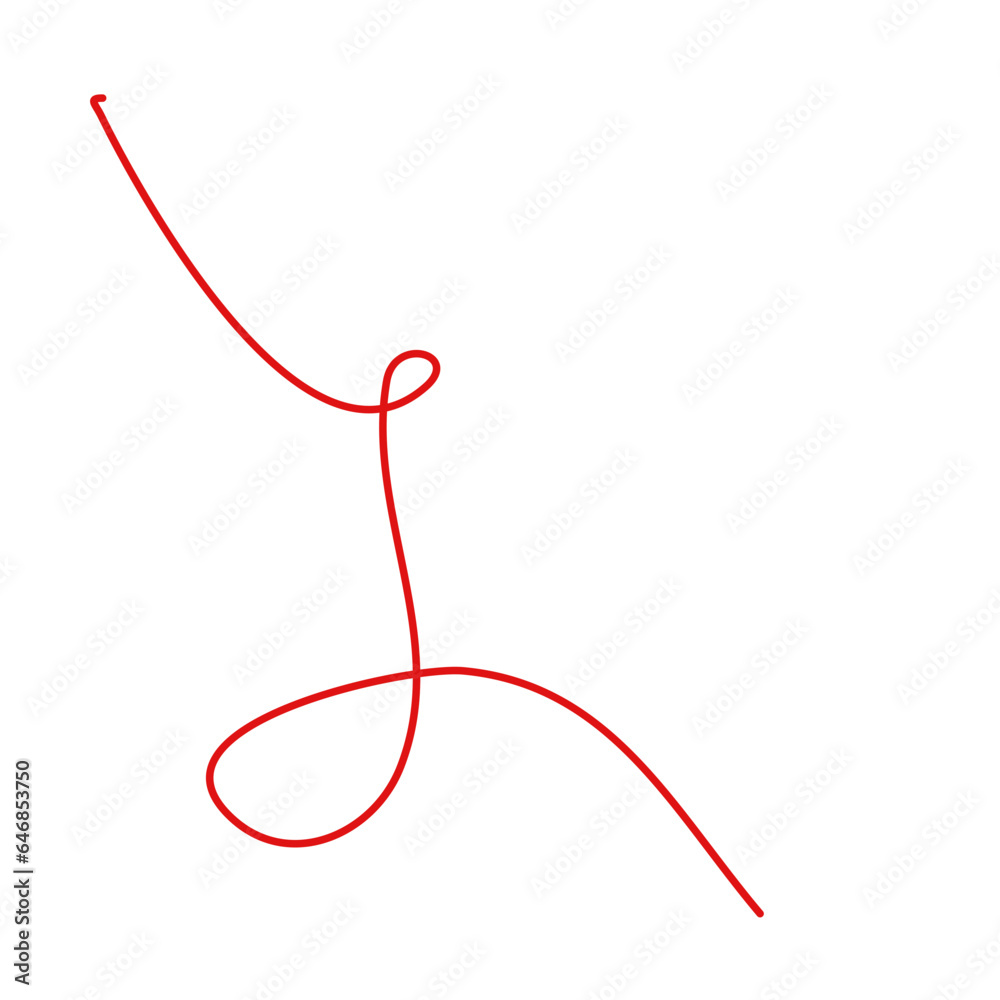 Red Thread Vector Red Thread Vector