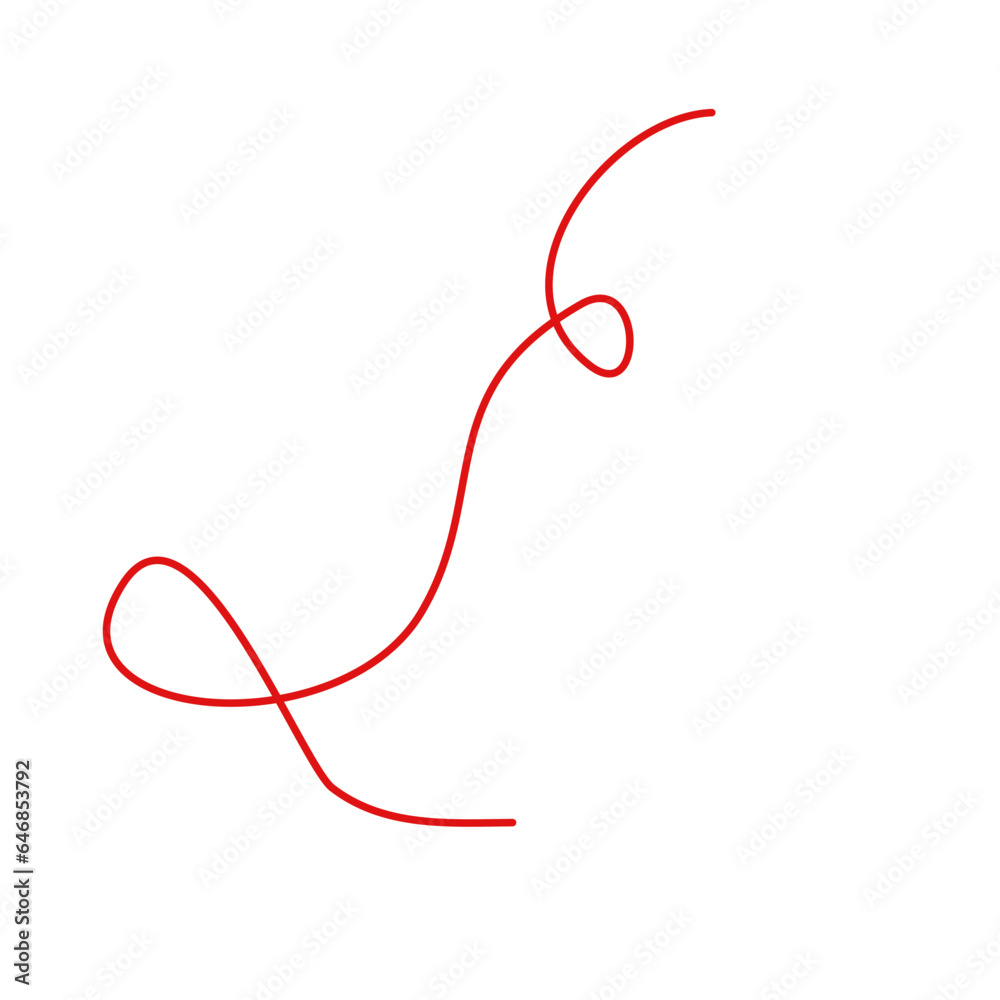 Red Thread Vector