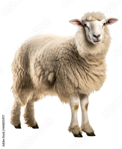 Sheep isolated on the transparent background PNG.