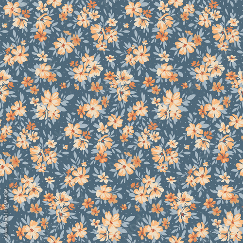 Floral seamless background for spring dress fabric
