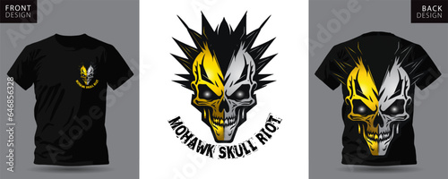 skull t-shirt stylish and clothing printable trendy tshirt design. print, industrial products.