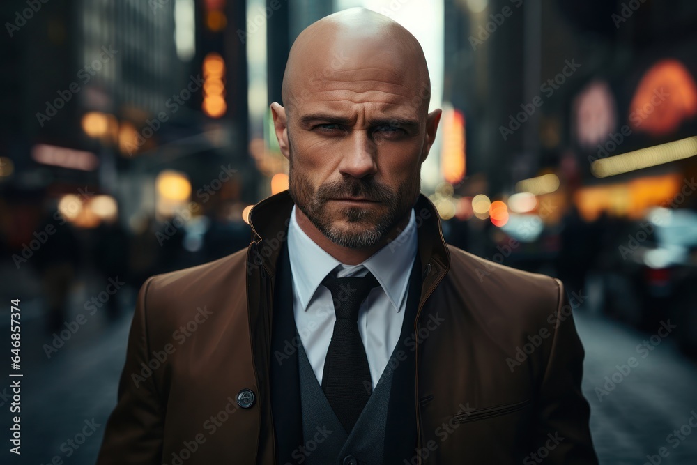 Caucasian Man Undercover Agent Background Scene Smart Looking Generative AI Caucasian Man Undercover Agent Background Scene Smart Looking Generative AI