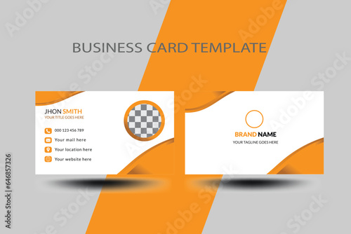 Double-sided creative business card template. photo