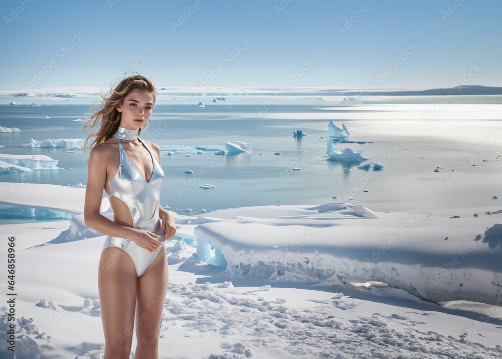 Fashion in an icy alien world. AI-generated art Fashion in an icy alien world. AI-generated art
