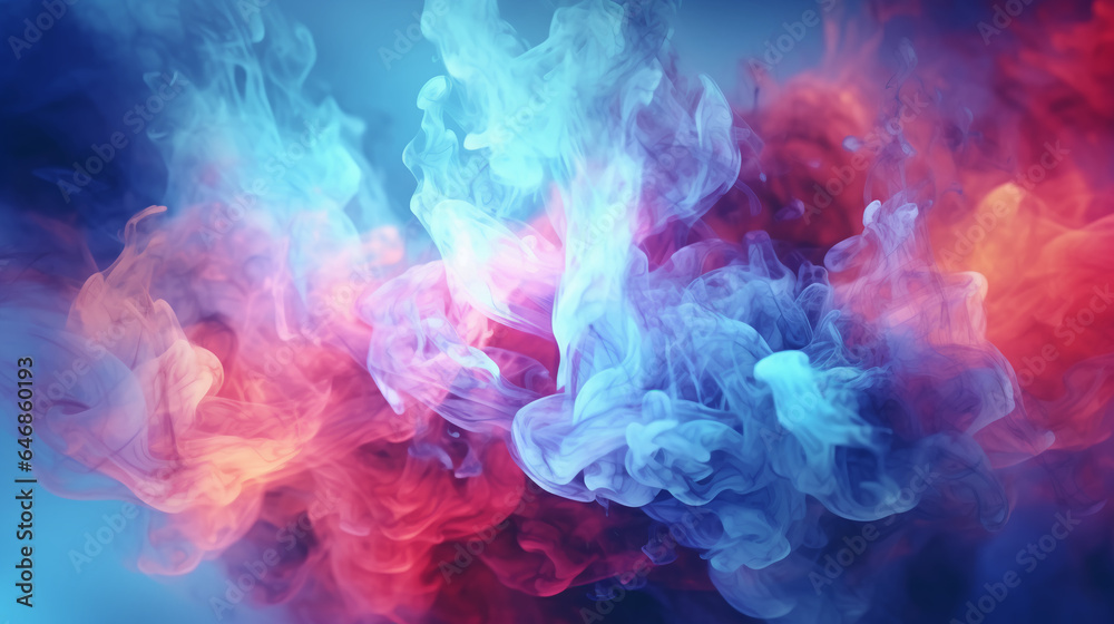 Color smoke abstract background. Generative AI