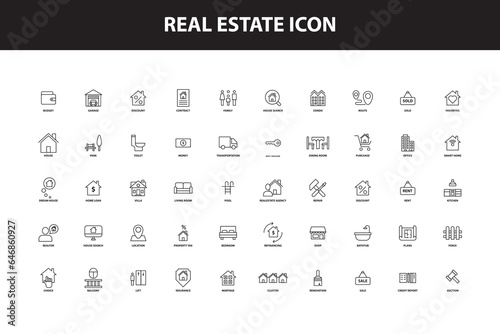 real estate Icon for Website, UI UX Essential, Symbol, Presentation, Graphic resources