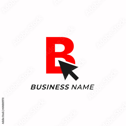 Free Download design logo combine letter B and arrow cursor - GFXLoad