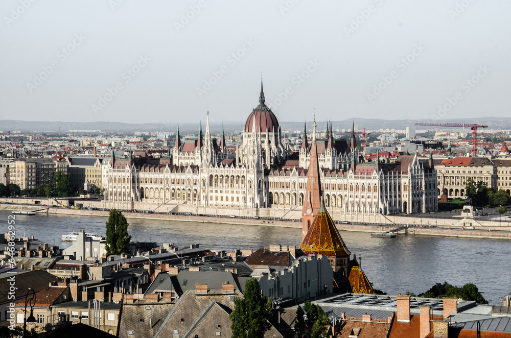 View of Budapest parliament from Buda side