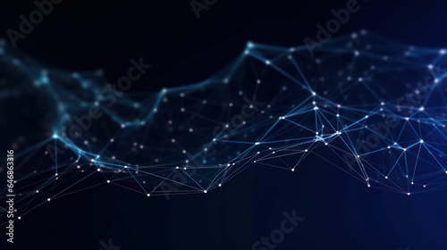 AI generated illustration of abstract wire connections on a dark background