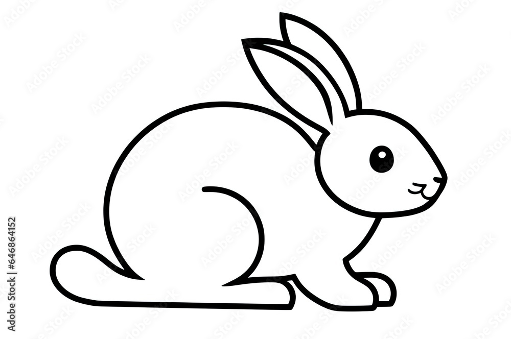 Adorable Domestic Rabbit on a White Background. generative Ai Adorable Domestic Rabbit on a White Background. generative Ai