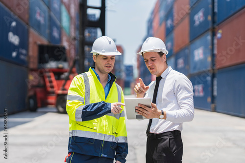 Logistics Team Walking Together in Inland Port