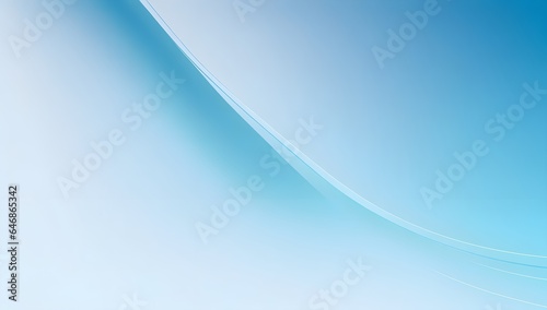 Elegant Light Blue Gradient Background with Graceful Curve Lines