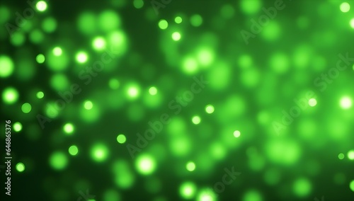 Elegant Bokeh Lights Dots on Refreshing Green Background