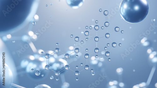 Fototapeta Naklejka Na Ścianę i Meble -  ethinylestradiol molecular structure 3d, flat model, hormonal contraceptive, structural chemical formula view from a microscope